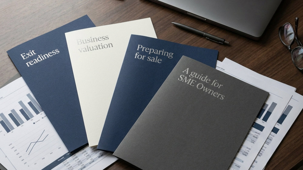 Seller preparation guides on a desk